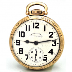 Hamilton 992B Railroad Pocket Watch | Antique CA1951, 21 Jewel, 16 Size