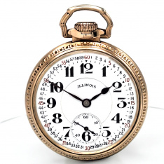 60 Hour Bunn Special Illinois Railroad Pocket Watch with Montgomery Dial | 21 Jewel, 16 Size