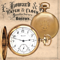 Rare 23 Jewel Series O Hunter Case E. Howard Watch Co. of Boston Pocket Watch CA1910