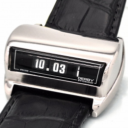 Retro 1970s Swissonic Jump Minute Derby SA Digital Wrist Watch