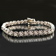 Platinum Diamond Tennis Bracelet | 32 Diamonds 3.2 CTW