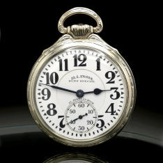 Illinois Bunn Special Railroad Pocket Watch | 23 Jewel 60 Hour Bunn Special Marked Dial