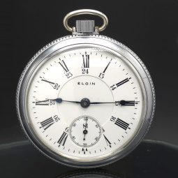 Elgin Veritas Railroad Pocket Watch | 23 Jewel, 24 Hour Dial