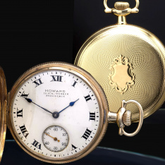 Railroad Grade | Rare 14K Gold Hunter Case Series O Howard/Waltham Pocket Watch