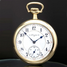 21 Jewel 3-Finger Bridge Grade 270 Elgin Pocket Watch CA1901