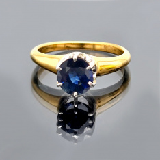 Sapphire Ring | 18K Yellow Gold Quality 1 Blue Sapphire (2 CT TW) Ring